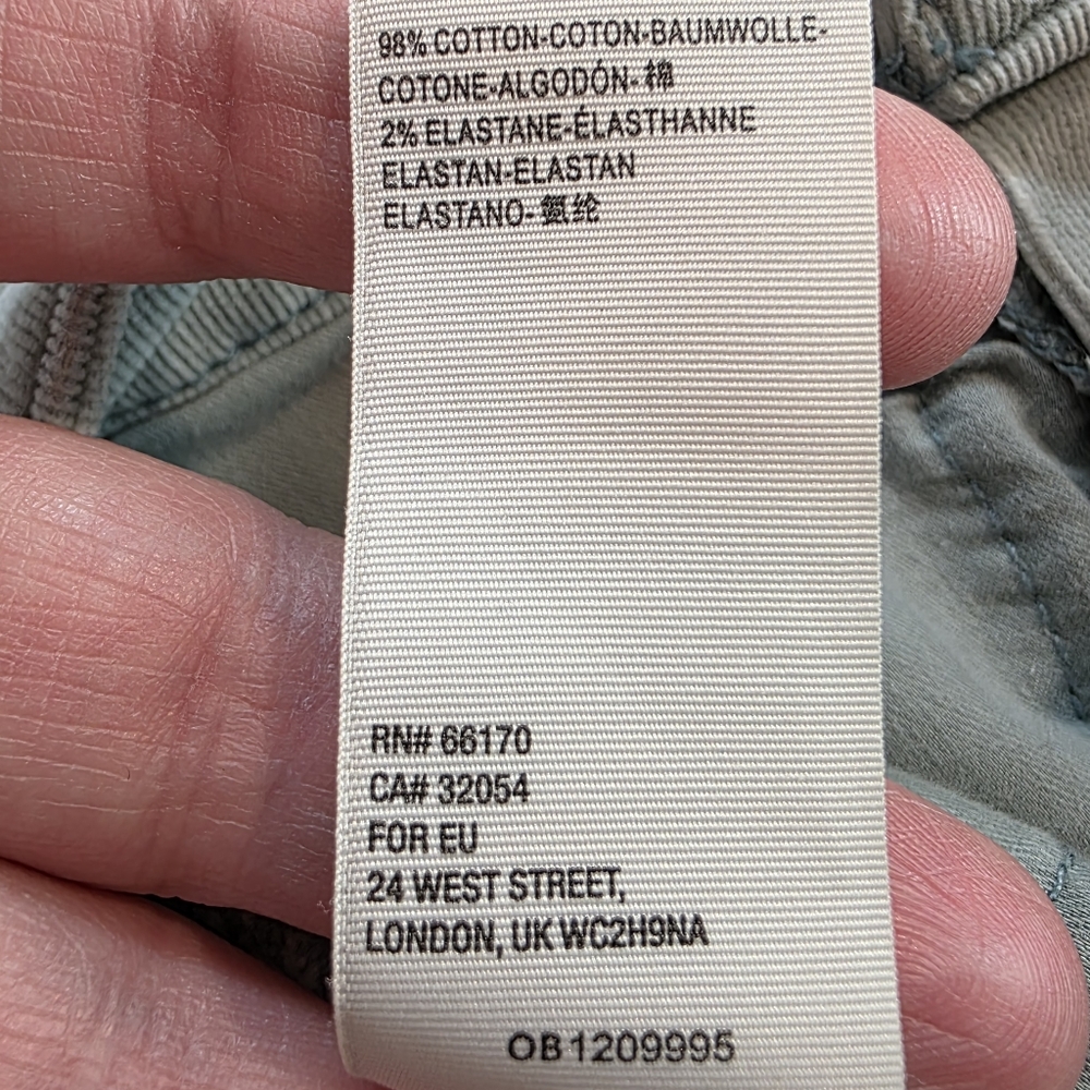 We the‎ Free People Fine Wale Flare Corduroy Jeans Curvy Corset Lace up Back 25 - Picture 7 of 13